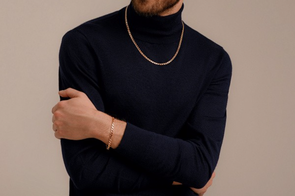 Rombo Double 9K Gold Chain Necklace