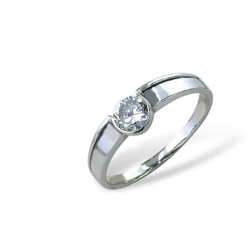 Clear Silver Ring 925 Sterling Silver