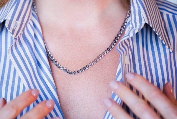 Nonna Chain Necklace 925 Sterling Silver Diamond Cut