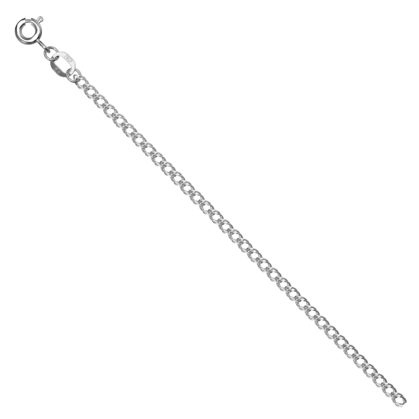 Rombo Double 14K White Gold Chain Necklace