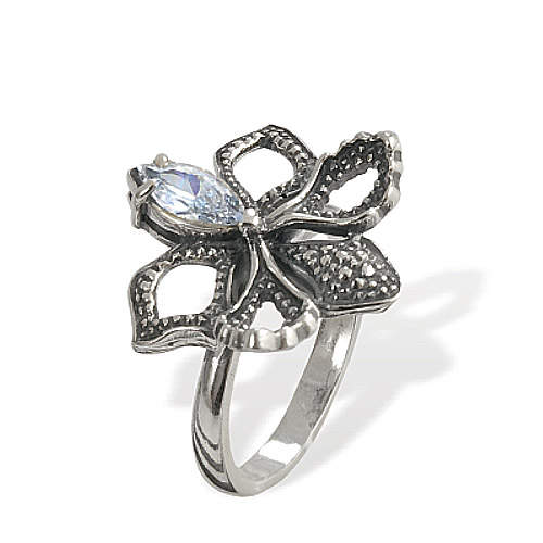 Orchid Ring 925 Sterling Silver