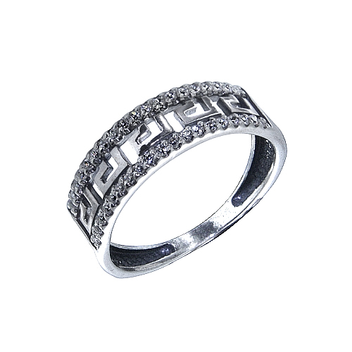 Greek Pattern Sterling Silver ring Onlyway Jewelry