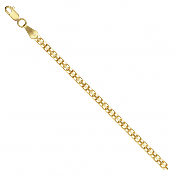 18ct Yellow Gold Diamond Cut Bismarck Necklace