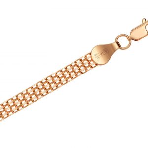 14ct Rose Gold Diamond Cut Double Bismarck Necklace