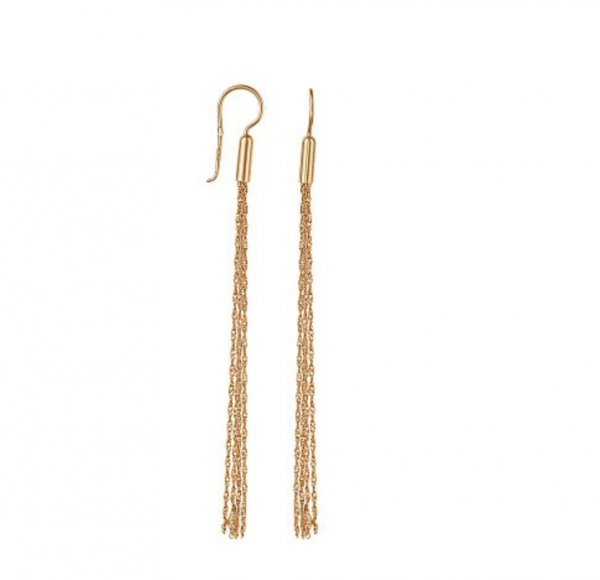 Rose Gold Long Tassel Earrings