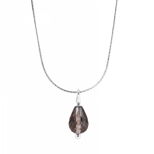 smoky quartz necklace onlyway jewelry natural stone pendant