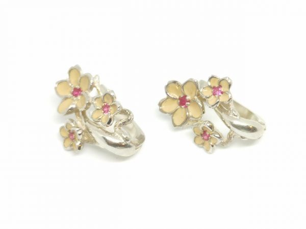 Cherry Blossom Earrings Sterling Silver 925
