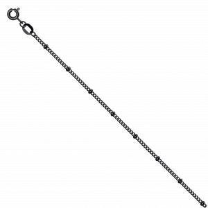 saturna black rhodium silver chain