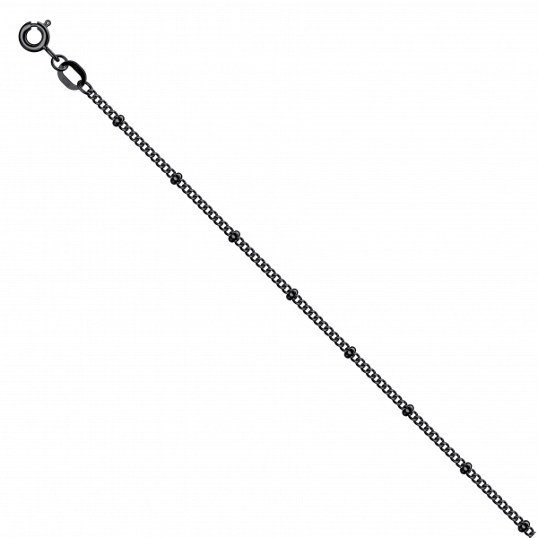 saturna black rhodium silver chain
