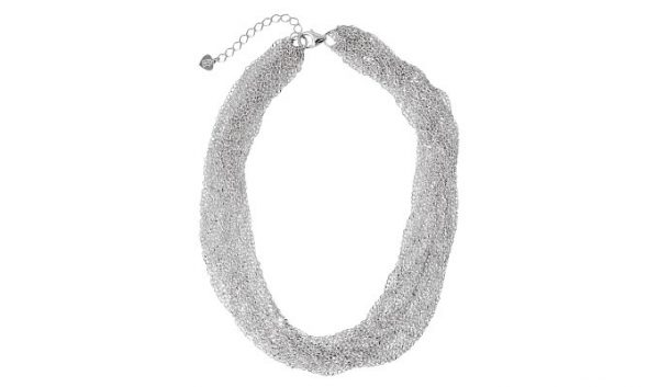 allegria multiple chains silver necklace