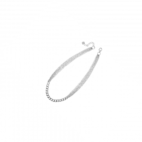 Aurora Chain Necklace Sterling Silver 925 Beautiful Aurora Chain Necklace in Rhodium Plated Sterling Silver