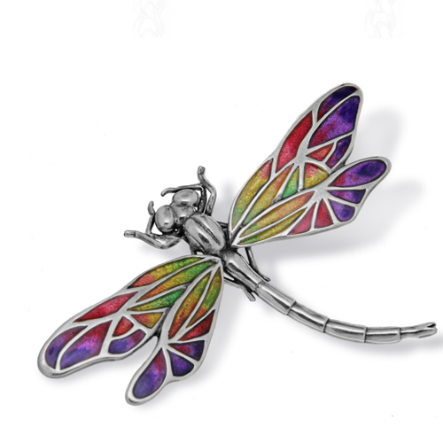 Dragonfly Brooch Silver Onlyway Jewelry