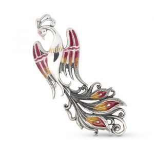 Firebird Silver & Enamel Brooch by Onlyway Jewelry