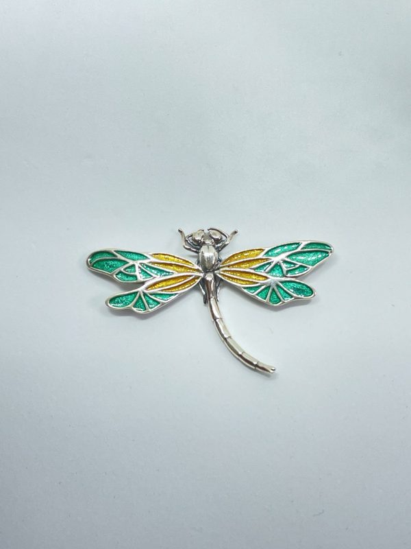 Dragonfly Brooch Sterling Silver 925
