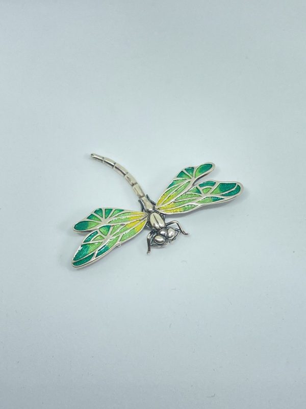 Dragonfly Brooch Sterling Silver 925