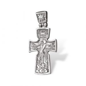 Religious Crucifix Cross Pendant Sterling Silver